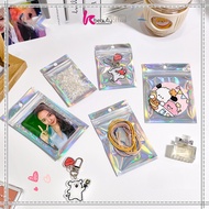 EC Retail KB-C1104 Plastic 7X10CM Hologram Clip Flat Packaging Food Wrap Plastic Spices Ziplock/ Hol