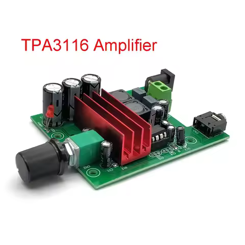 TPA3116 Digital Audio Amplifier Board DC 8-25V TPA3116D2 50W+50W 100W Subwoofer HIFI Power AMP with 
