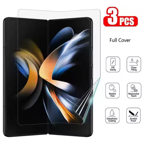 3Pcs Hydrogel Film for Samsung Galaxy Z Fold 5 Screen Protector Z Fold 4 3 Not Glass