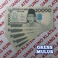 Gress Mulus 20000 Rupiah Dewantoro Tahun 1998 Rp 20.000 uang Kertas Kuno ki Hajar Dewantara duit lama