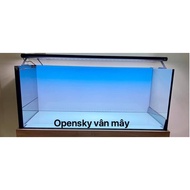 Tranh Decal Dán Bể Cá Bể Thủy Sinh Màu Bầu Trời Phong Cách Open Sky | Decal Blue Sky Dán Bể Cá Nhiều