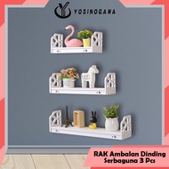 Rak Pajangan Dinding Ambalan Dinding Serbaguna 1 set isi 3pcs - YOSINOGAWA STORE