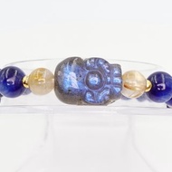 寶麗金珠寶-天然拉長石貔貅水晶手鍊