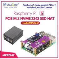 TA MPS2242 , PCIE M.2 NVME SSD HAT for Raspberry Pi 5, support 2230 2242 Gen3