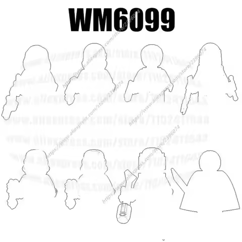 WM6099 Action Figures Movie Building Blocks Bricks toys WM2033 WM2034 WM2035 WM2036 WM2037 WM2038 WM