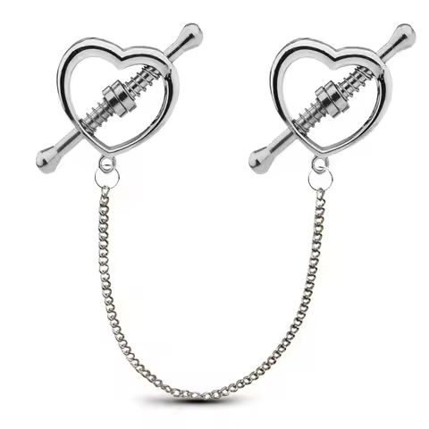 [Y]1 Pair Nipple Clamps Metal Stimulator Role Play Adjustable Breast Spring Clamps Adult Games Coupl