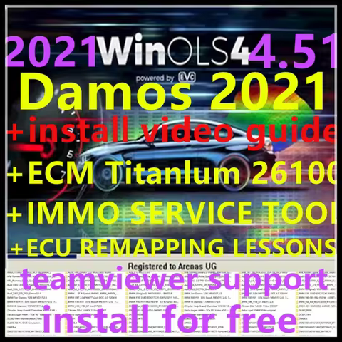 Hot sale Newest WinOLS 4.51 With Plugins More Functions Auto ECU Chip Tuning Software VMWARE WinOLS 