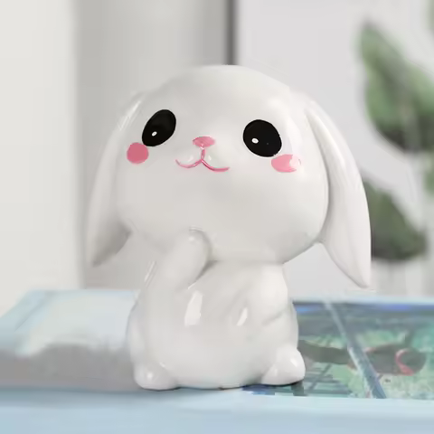 Rabbit Shape Children Saving Jar Cartoon Piggy Bank Adorable Money Box Rabbit Saving Bank Decorative