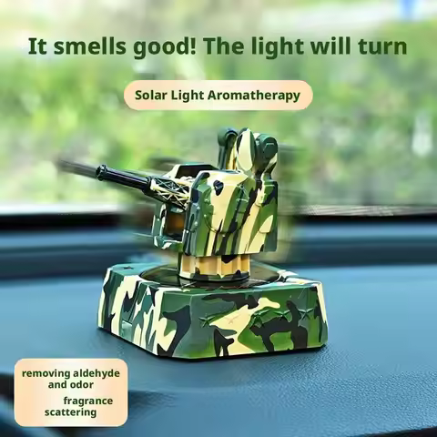 Car Air Freshener Solar Powered Tank Scents Diffuser Fashion Automotive Interior Decoration Accessor