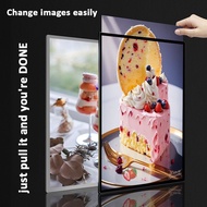 LAYAR LED Photo Menu Glass Screen Lightbox Menu 60x90cm Display Menu || Stand Light Box || Light Box