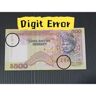 Malaysia RM500 ZW7505301 ZW8505301 Digit Error Copy Banknote Wang Lama Palsu 仿
