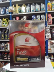 Idemitsuน้ำมันเครื่องอิเดมิตซึเบอร์ 5W-40 สังเคราะห์แท้100% 4ลิตร