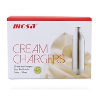 MOSA 8G N20 CHARGER, SILVER COLOUR (CREAM CHARGES) - (1BOX X 10PCS) MOSA CREAM CHARGES