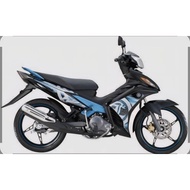Yamaha LC135 (V3) Body Cover Set (original)(55D-F0000-02-P6) PBMJ(Black+Blue) Not include Sticker/Gr