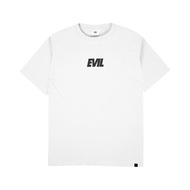 EVIL TSHIRT - TEXT A23 WHITE