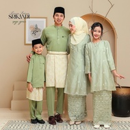 Set Family Kurung Moden Riau Srikandi IN Sage Green By Moff2U