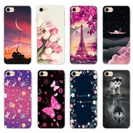 Casing iPhone8 / iPhone 8Plus Flower Cat Printed Soft Silicone TPU Case