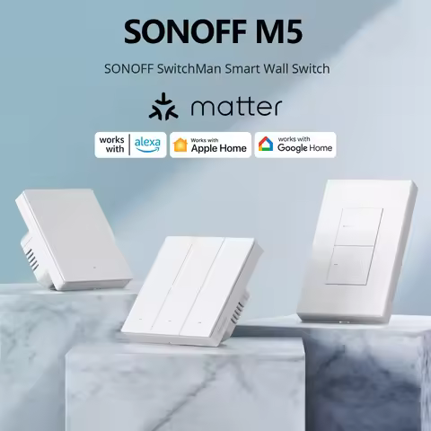 Sonoff M5 120W 86W Matter Wifi Smart Wall Switch Remote Control via eWelink APP Voice Control with A