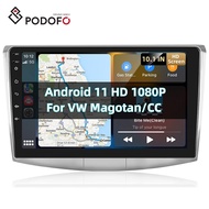 Podofo 10.1" Android Car Radio Autoradio For VW/Magotan/CC/ASSAT B7/B6 2010-2015 Carplay Android Auto WiFi GPS FM RDS BT