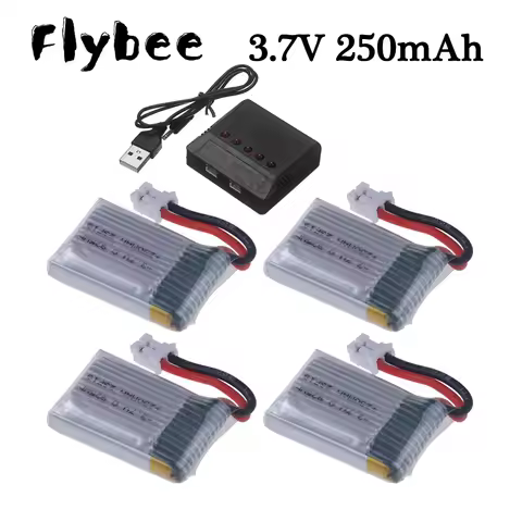3.7V 250mAh Lipo Battery / Charger For JJRC H36 E010 E011 E013 Furibee F36 NH010 H36 RC Quadcopter S