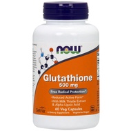 Now Foods Glutathione 500mg 60 Veg Capsules (Skin Whitening, Antioxident) With Milk Thistle Extract &amp; Alpha Lipoic Acid