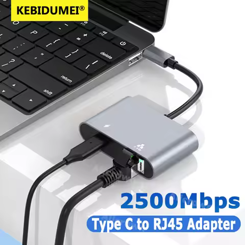 USB C to 2.5Gbps Network Card Ethernet Adapter Driver-Free RJ45 Gigabit Ethernet Network Adapter For