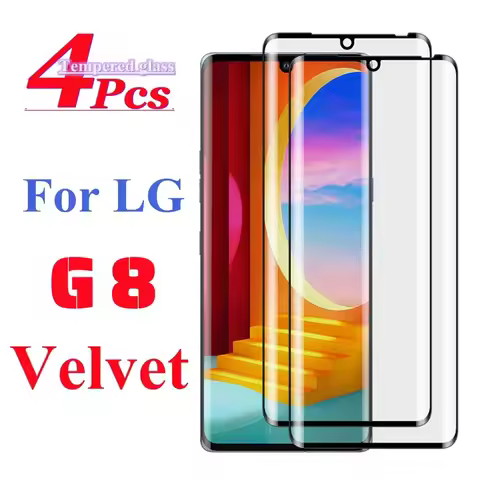 4Pcs 9D HD Screen Protector For LG Velvet 5G UW V60 V50 V40 ThinQ 5G V30S Tempered Glass for LG W41 