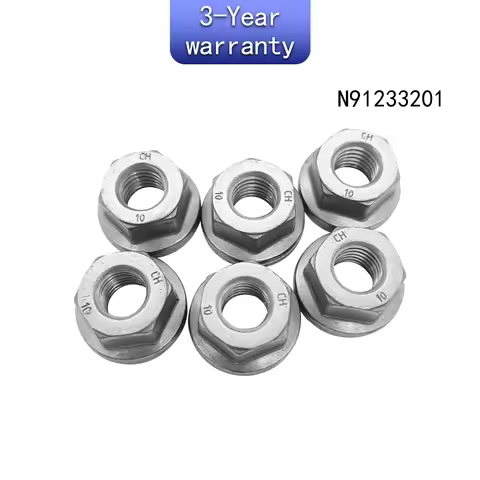 6Pcs 10 nut For VW Arteon Caddy Crafter Passat Tiguan Teramont Touran T-Roc ID3 ID4 ID7 Audi Q3 Q5 R