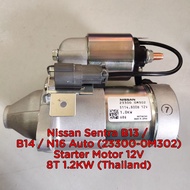 Nissan Sentra B13 / B14 / N16 Auto (23300-0M302) Starter Motor12V 8T 1.2KW
(Thailand)
