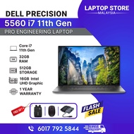 Dell Precision 5560 Workstation i7 11th Gen | 32GB RAM | 512GB SSD | 4GB NVIDIA RTX A2000 | 1 Year W
