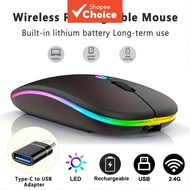 Wireless Rechargeable Mouse LED Backlight Bluetooth Gaming Mouse For Laptop PC