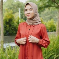 KEMEJA Ez Wear Jenna Blouse Aretha Indonesia | Work Shirt Women's Office Blouse with Long Sleeve Hij