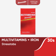 Stresstabs Multivitamins + Iron 30s Fights Stress, Restores Mental Focus; Maintains Healthy Skin