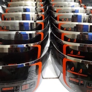 Flat-visor helmet visor pnp kyt rc7, kyt r10, kyt k2r iridium silver