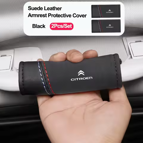2Pcs Car Suede Handle Cover Car Roof Armrest Pull Protection Glove For Citroen C6 C4 C3 C2 C1 2CV VT