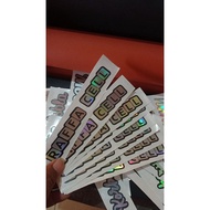 CUSTOM NAME CUTTING STICKER DICE FONT REQUESTbebas