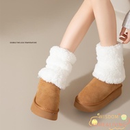 WISDOM Boots Socks, Coral Velvet Warm Plush Fluffy Boots Cover,  Thickened Y2K Sock Covers Gift