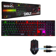 Signo  KB 712+GM112 มีไฟ LED ชุด คีย์บอร์ด เมาส์ มีไฟ USB Keyboard &amp; Mouse Combo Set