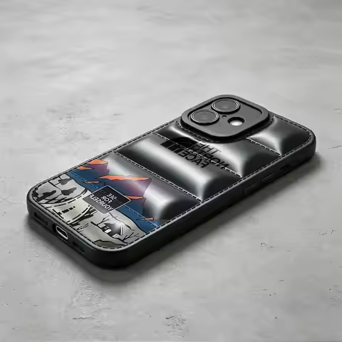 Case For iPhone 17 11 15 Plus 16 Pro Max 16e 14 12 13 Air Down Jacket Phone Cover Snow Mountain High