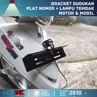 Dudukan Lampu LED Bracket Tembak Braket Tanduk Bumper Plat Nomor Mobil Motor