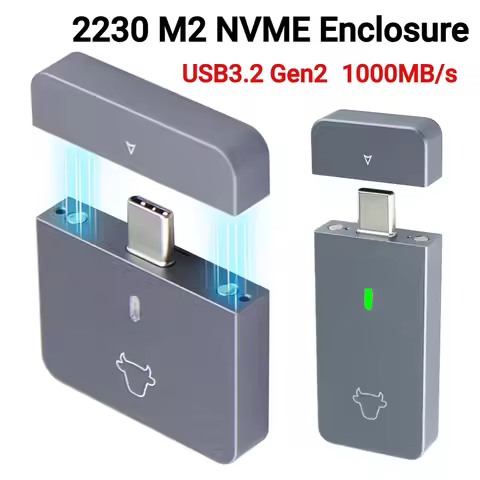 M.2 NVMe 2230 SSD Enclosure USB C Adapter 10Gbps USB3.2 Gen2 External Case Box for M2 2230 NVMe SN74