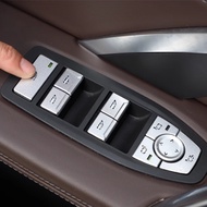 For BMW X1 iX1 U10 U11 2023 2024 Metal Car Window Glasses Lift Button Switch Trim Stickers
