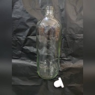 Glass Bottle 1 LT + New plug Lid / BOLLES / 1 liter Wind Bottle / 1 liter Coffee Bottle / 1 liter Juice Bottle M1