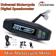 Universal Motorcycle LCD Digital RPM Speedometer Odometer Mini Motorcycle Meter Tachometer Gauge