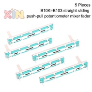 [lighthivenn] 5 Pcs 75 MM Double B10K Oril B10KX2 Behringer Pot Mixer Fader