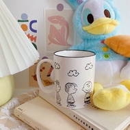 Mug Snoopy Cute Drawing Ceramic