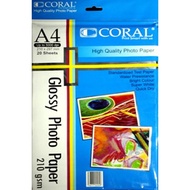 A4 Glossy 210gsm Coral Photo Paper