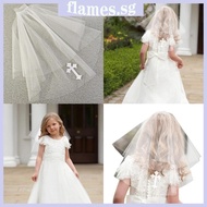 FL Children Lace Mantilla Veil Girl First Communion Wedding Flower Girl Veil