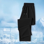 Unisex Long Pants Causal Men Trousers Ice Silk Men Pants Basic Ankle Pants 3 Colors