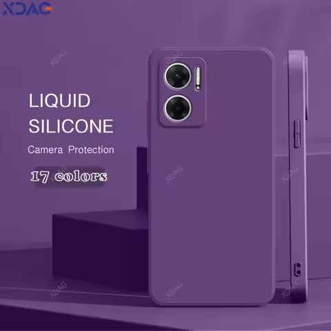 Original Liquid Silicone Phone Case Cover for Xiaomi Redmi10 Redmi 10 2022 10A 10X 5G Solid Pure Col